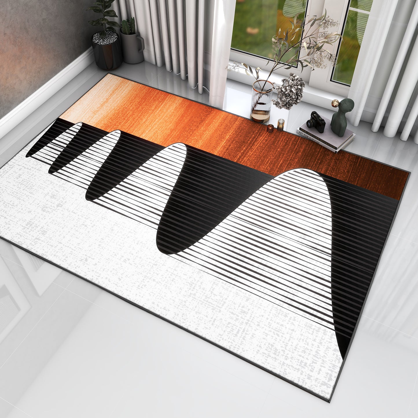 Creative Pattern Rug, Unique 3D Illusion for Living Room, Optical Illusion for Home Decoration, Perfect Housewarming Gift